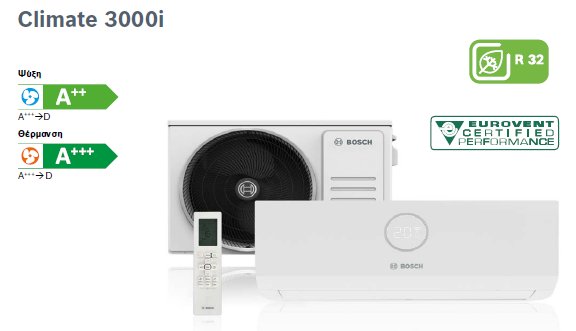Κλιματιστικό Bosch Climate 3000i στη Λάρισα – Papageorgiou Engineering
